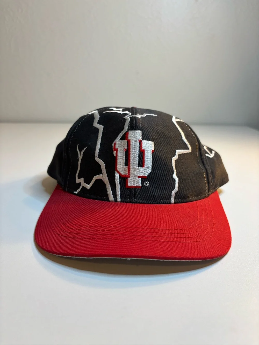 Indiana Hoosiers Black & Red Snapback Cap